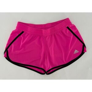 Adidas Women's Hot Pink Running Short Shorts Athletic Gym Workout Sz M Run Small